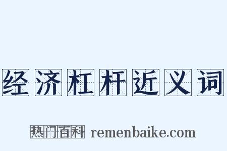 经济杠杆近义词是什么意思的图片
